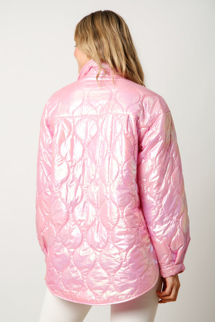 Pink Iridescent Puffer Jacket 10/6/23 7160 – B'Dazzled Shop
