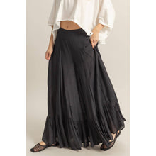 Black High-Waist Ruffle Flared Wide Leg HYFVE Pants