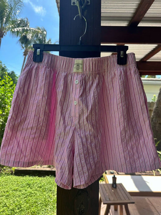 Everyday Boxer Shorts: Pink Halo Stripes