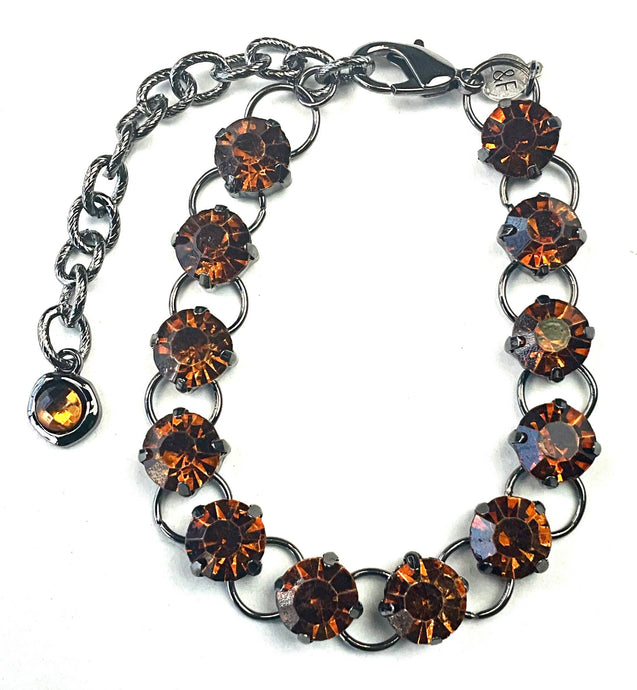 BR-Bold Rhinestone Chain / Smoked Topaz