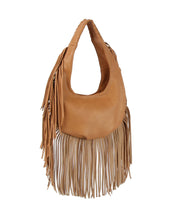 Gorgeous Fringe Accented Hobo Handbag: DX-0191-BG