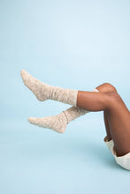 Cozy Speckle Knit Boot Socks: Beige