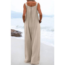 Khaki Ethnic Solid Color Wide Leg Jumpsuit