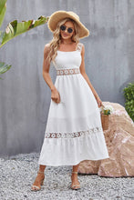 White Lace Strap Maxi Dress