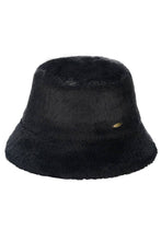 C.C Solid Short Hair Faux Fur Winter Bucket Hat: Dark Gray