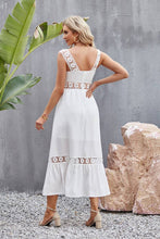 White Lace Strap Maxi Dress