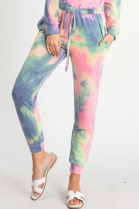 Multi Tie Dye Elastic Joggers 12/2/24 9364