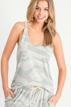 Army Sage Camo Deep Round Neck Sleeveless Top 12/28/24 9404