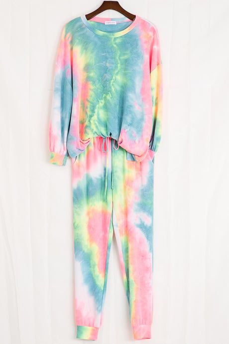 Multi Light Tie Dye Elastic Joggers 12/2/24 9365