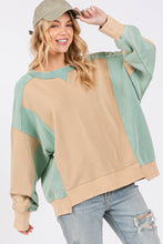 Cookie Green Color Block Sage + Fig Pullover