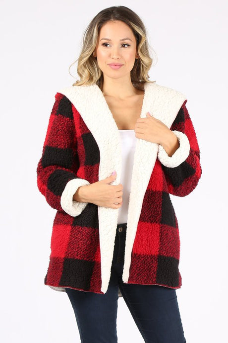 Red Black Fleece Checker Jacket 10/17/24 9122