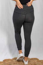 High Waisted Fleece Lined Lace Up Leggings: Black