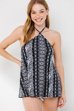 Black Paisley Halter Neck Loose Tank 5/11/24 8571