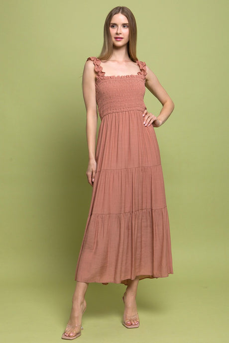 Clay Smocked Bodice Maxi Dress 5/22/24 8641