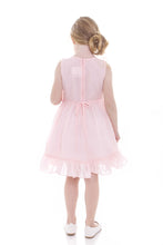 Blush Pink Ruffled Chiffon Kids Dress with Brooch 1/17/25 9539