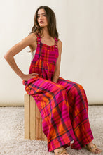 Fuchsia Vintage Plaid Wide Leg Bibi Jumper 1/24/24 7937