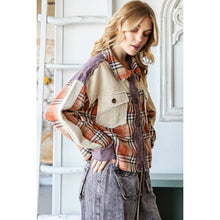 Plaid Button Front Oli&Hali Shirt: Rust