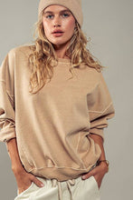 Organic Lazy Days Pigment Washed Urban Daizy Sweatshirt : Timeless Taupe