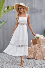 White Lace Strap Maxi Dress