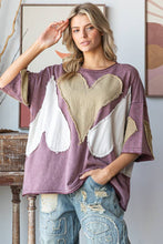 Washed Oversized Oli&Hali Tee: Dark Lilac