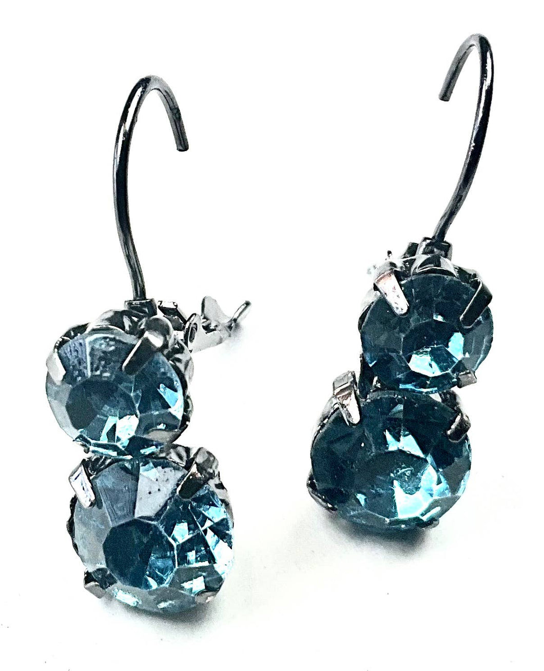 ER-DBL.Rhinestone On Latch / Blue Zircon