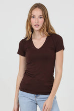 Black V Neck Tee