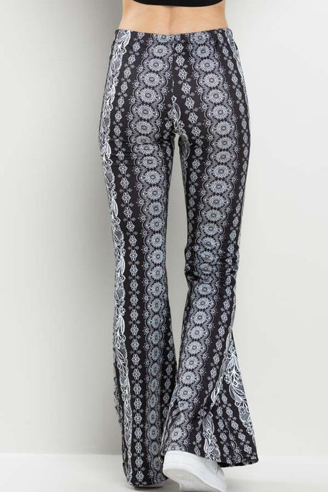 Black Print Palazzo Pants 10/11/24 9098