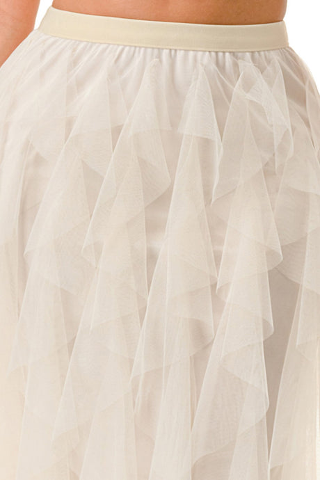 Ivory Solid Tulle Skirt 11/22/24 9272