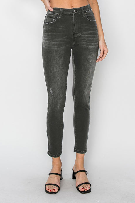 Black High Rise Ankle Skinny Risen Jeans 9/25/24 8959