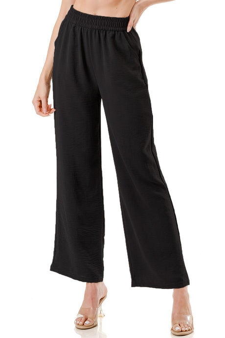 Black Plus Crinkle Crepe Pants 11/22/24 9333