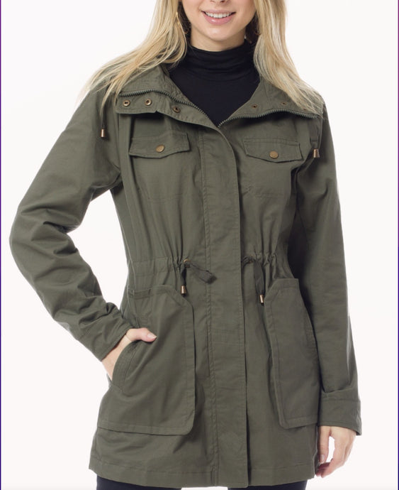 Olive Plus Utility Hooded Jacket 10/17/24 9125