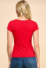 Red Rib Crew Neck Top 1/3/25 9432