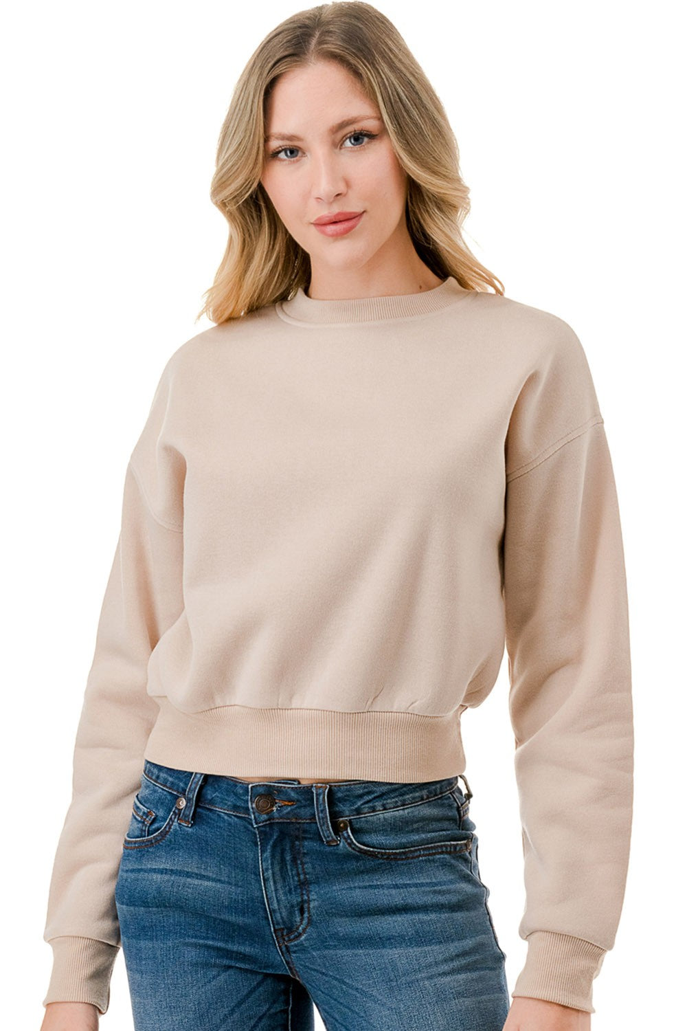 Khaki French Terry Fleece Sweatshirts 11/22/24 9339