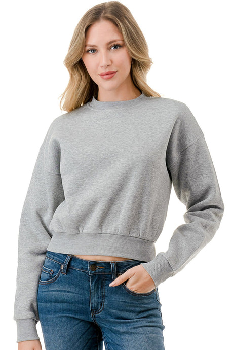 Heather Grey French Terry Fleece Sweatshirts 11/22/24 9337