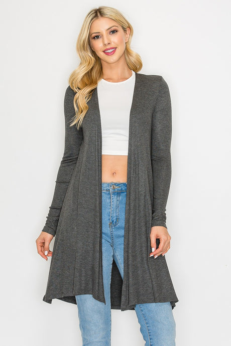 Charcoal Rib Long Cardigan 10/17/24 9113