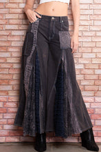 Charcoal Contrast Ruffle Wide Leg Bluevelvet Pants 11/22/24 9349