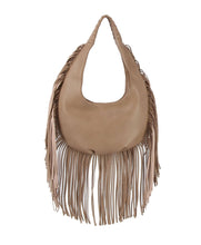 Gorgeous Fringe Accented Hobo Handbag: DX-0191-BG