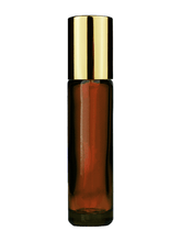 Cylinder Amber Glass Bottle- 9ml: Shiny Black