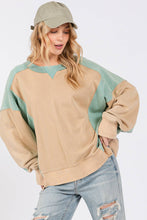 Cookie Green Color Block Sage + Fig Pullover