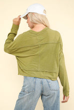 Oversized Casual Knit Top: Green