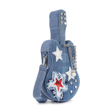 Blue Guitar Design Petite Denim Shoulder Bag