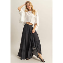 Black High-Waist Ruffle Flared Wide Leg HYFVE Pants