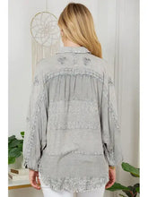 Grey Stonewashed Rayon Top