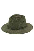 Chenille Pattern and Braided Band Winter Fedora: Beige