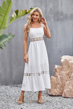 White Lace Strap Maxi Dress