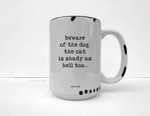 Beware of Dog Mug - pet lover, cats, dogs, funny, sarcastic: Pink