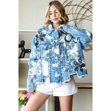 Denim Daisy Applique Distressed Oli&Hali Jacket