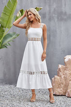 White Lace Strap Maxi Dress