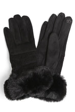 Solid Faux Fur Cuffs Gloves