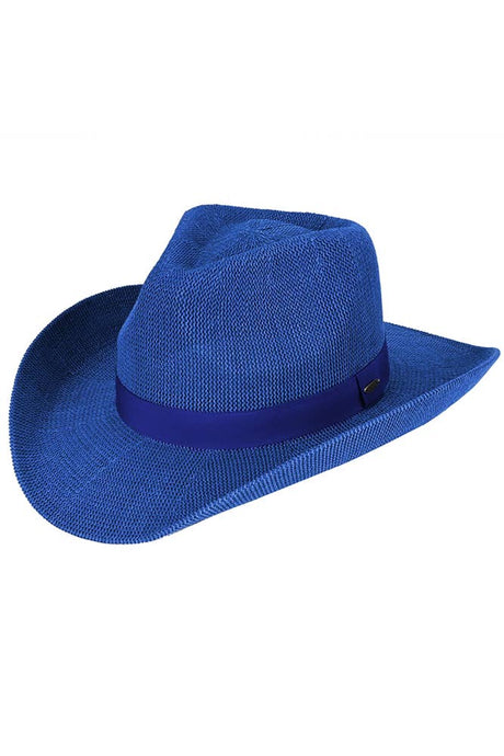 C.C College Team Color Summer Cowboy Hat: Royal